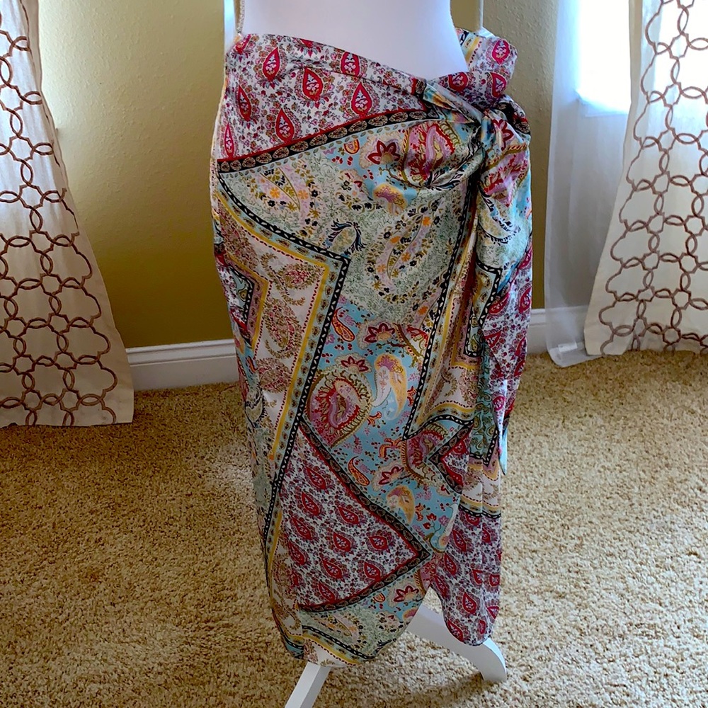 Zara printed Midi skirt